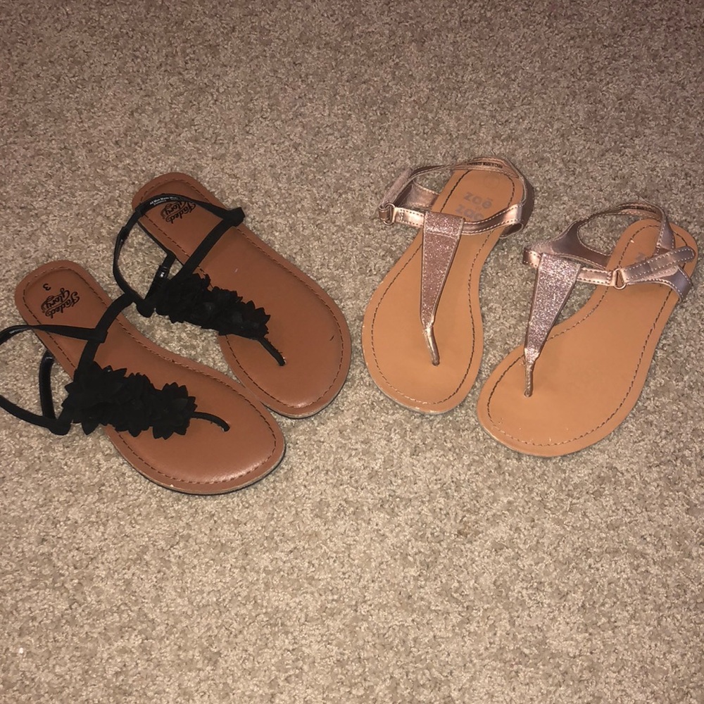 Lot of 2 Girls Sandals Size 3